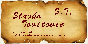 Slavko Tovitović vizit kartica